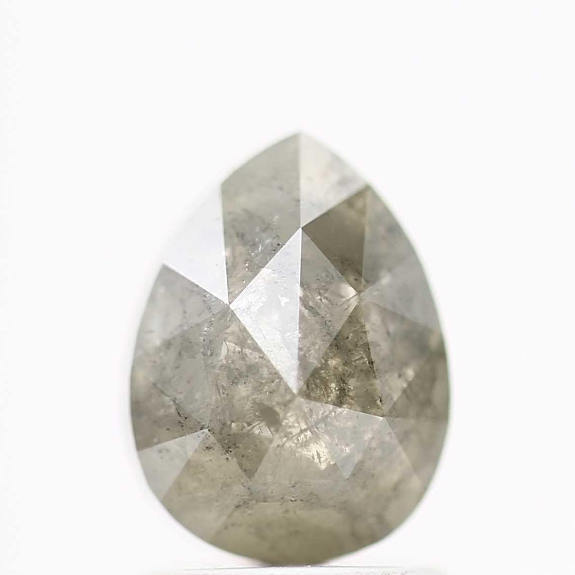 Salt and Pepper Diamond Fancy Gray Color 1.63 CT 8.16 x 6.12 x 3.57 MM Pear Cut Diamond! Natural Loose Diamond ! Christmas Gift for Her